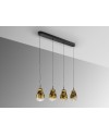 ALEDIS- LAMPARA 4L NEGRO-DORADO